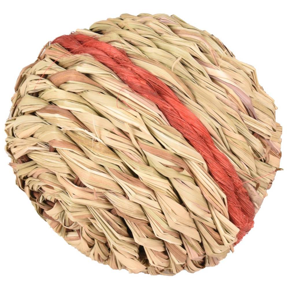 Flamingo - 1 Balle d'osier rouge avec clochette ø 12 cm jeux pour rongeur