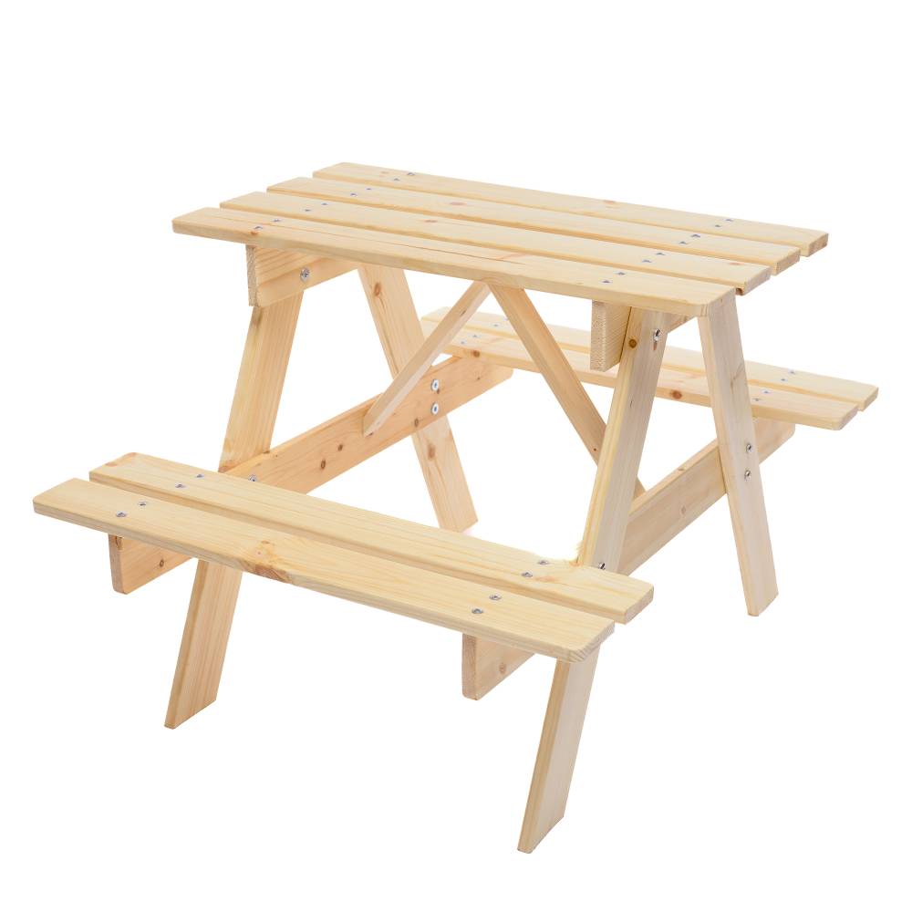 Timbela - Table Enfant en bois 81x60xH50 cm - Table et Chaise Enfant - Pour l'extérieur ou à l'intérieur - 15 mm d’épaisseur - Timbela M012-1 - Imagen 4