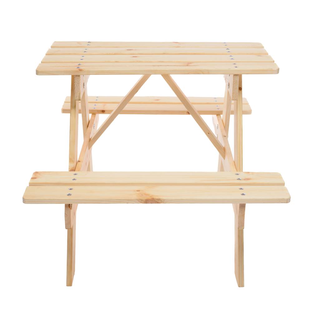 Timbela - Table Enfant en bois 81x60xH50 cm - Table et Chaise Enfant - Pour l'extérieur ou à l'intérieur - 15 mm d’épaisseur - Timbela M012-1 - Imagen 2