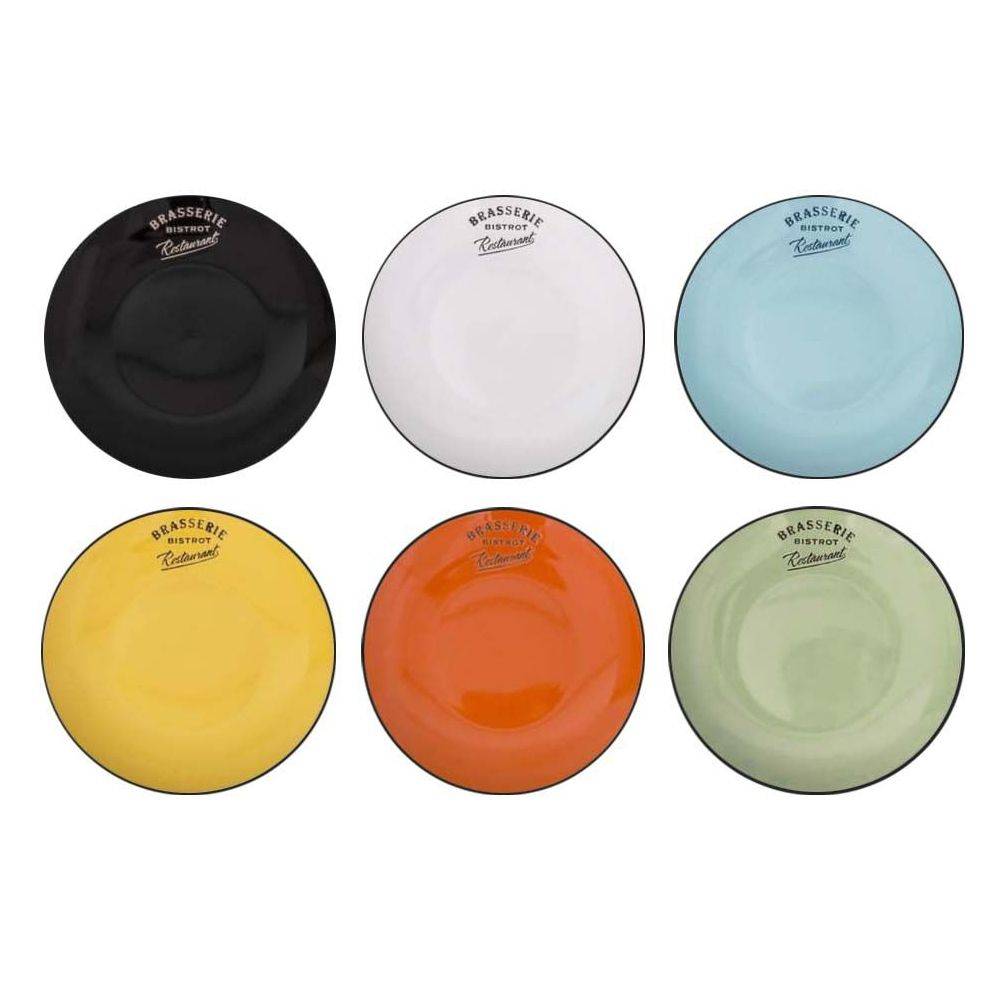 Antic Line Creations - Assiettes colorées Brasserie bistrot (Lot de 12) - Imagen 2