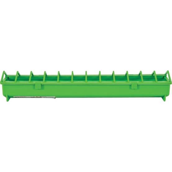 Mangeoire 50 cm vert en plastique pour basse cour - Image 1
