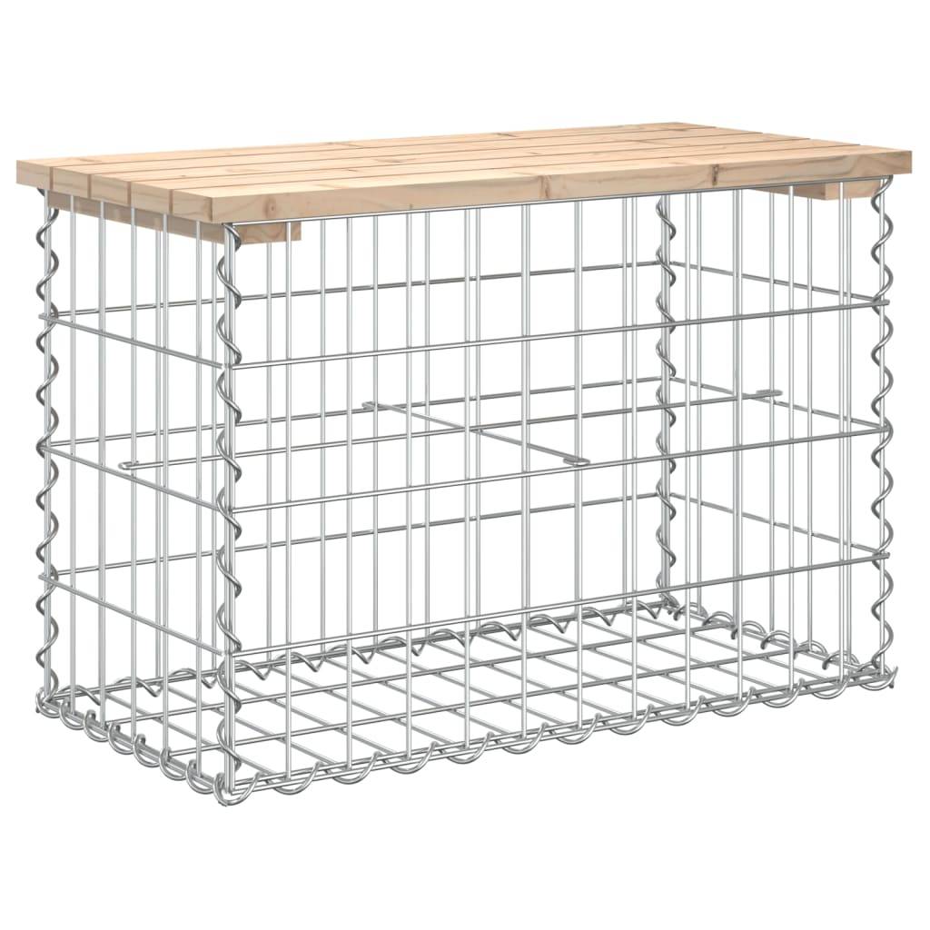 Maison Chic - Banc de jardin - Banc d'extérieur - Banquette design de gabion 63x31,5x42cm bois massif de pin - Imagen 5