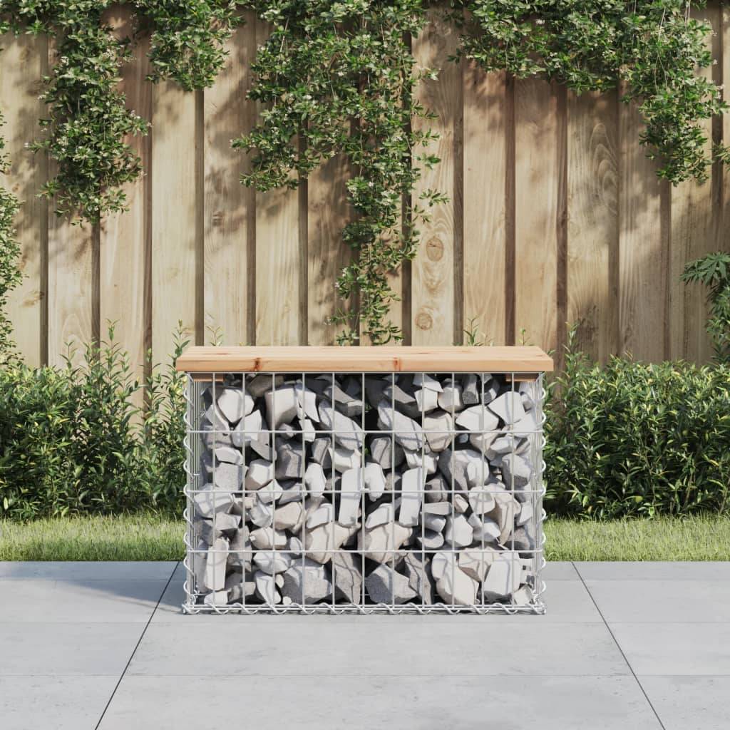 Maison Chic - Banc de jardin - Banc d'extérieur - Banquette design de gabion 63x31,5x42cm bois massif de pin - Imagen 2