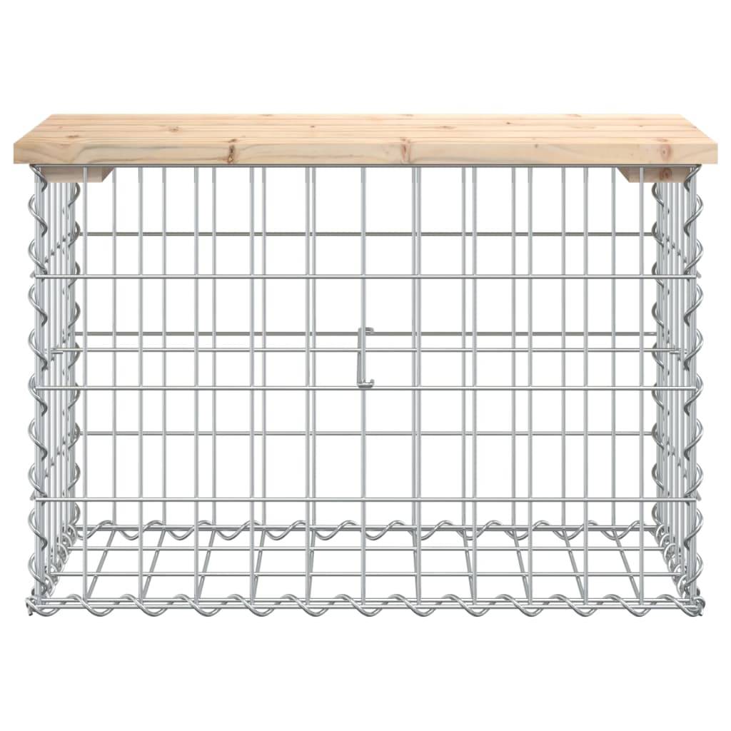 Maison Chic - Banc de jardin - Banc d'extérieur - Banquette design de gabion 63x31,5x42cm bois massif de pin - Imagen 3
