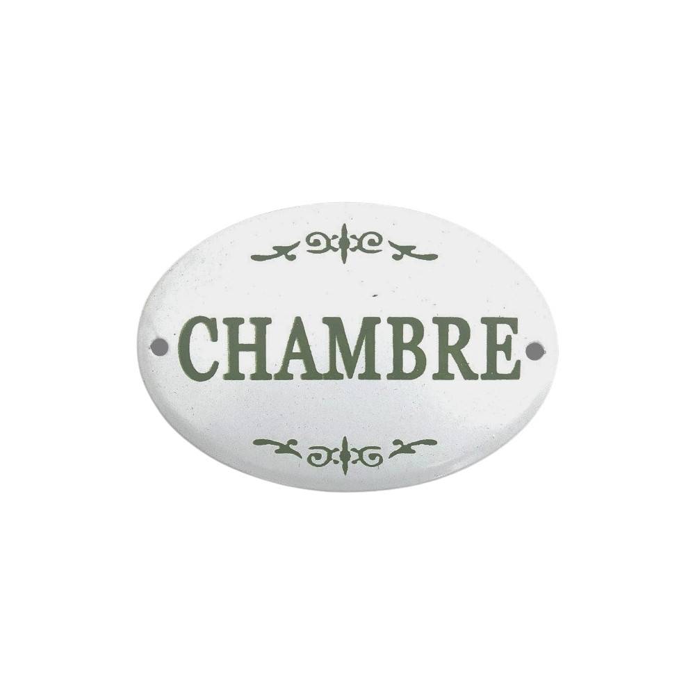 Plaque de porte décorative vintage chambre fer blanc vert 10.5x8cm Chemin de campagne - Imagen 1