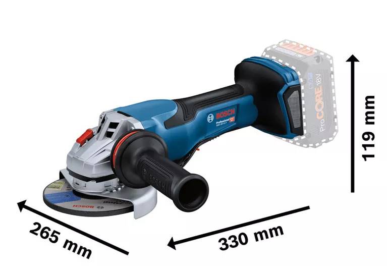 Bosch Professional - Meuleuse 125mm 18V GWS 18V-15 P (sans batterie ni chargeur) sous carton - BOSCH - 06019H6A00 - Imagen 3