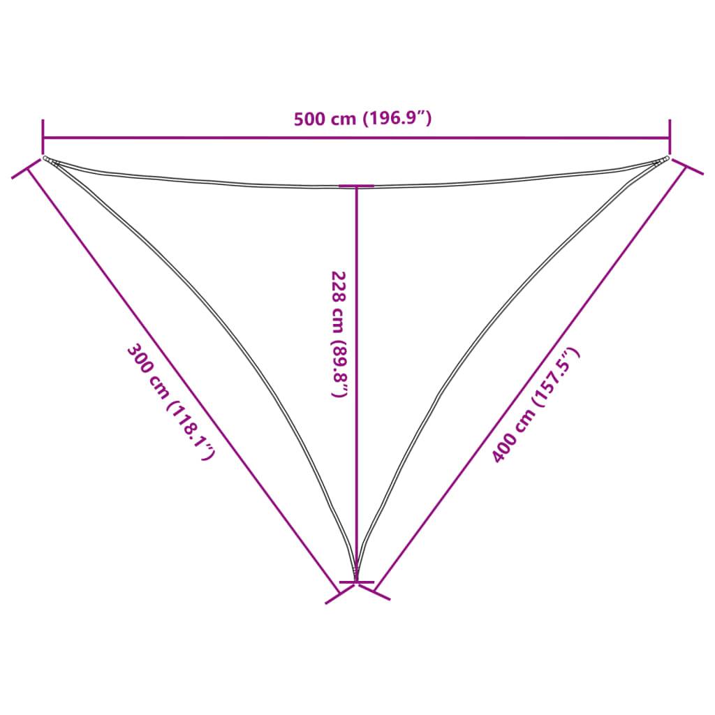 Vidaxl - Voile de parasol tissu oxford triangulaire 3x4x5 m crème vidaXL 135228 - Imagen 3