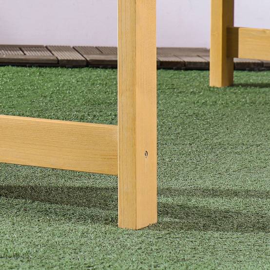 Banc de jardin 2 places en bois résistant aux UV, capacité 240 kg, 140 x 50 x 85 cm, Orange, meuble extérieur durable - Image 9