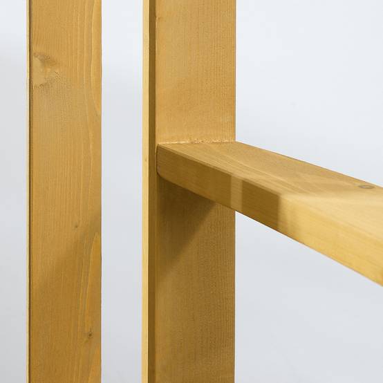 Banc de jardin 2 places en bois résistant aux UV, capacité 240 kg, 140 x 50 x 85 cm, Orange, meuble extérieur durable - Image 8
