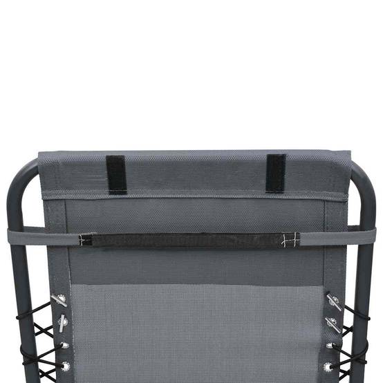 Appui-tête Textilène Confortable pour Chaise Longue de Jardin Piscine Gris 40x15cm – ComfortXL Outdoor Living - Image 5