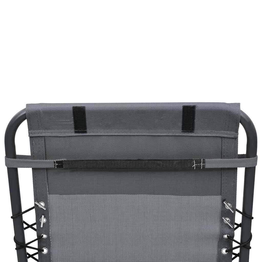 Appui-tête Textilène Confortable pour Chaise Longue de Jardin Piscine Gris 40x15cm – ComfortXL Outdoor Living - Image 5
