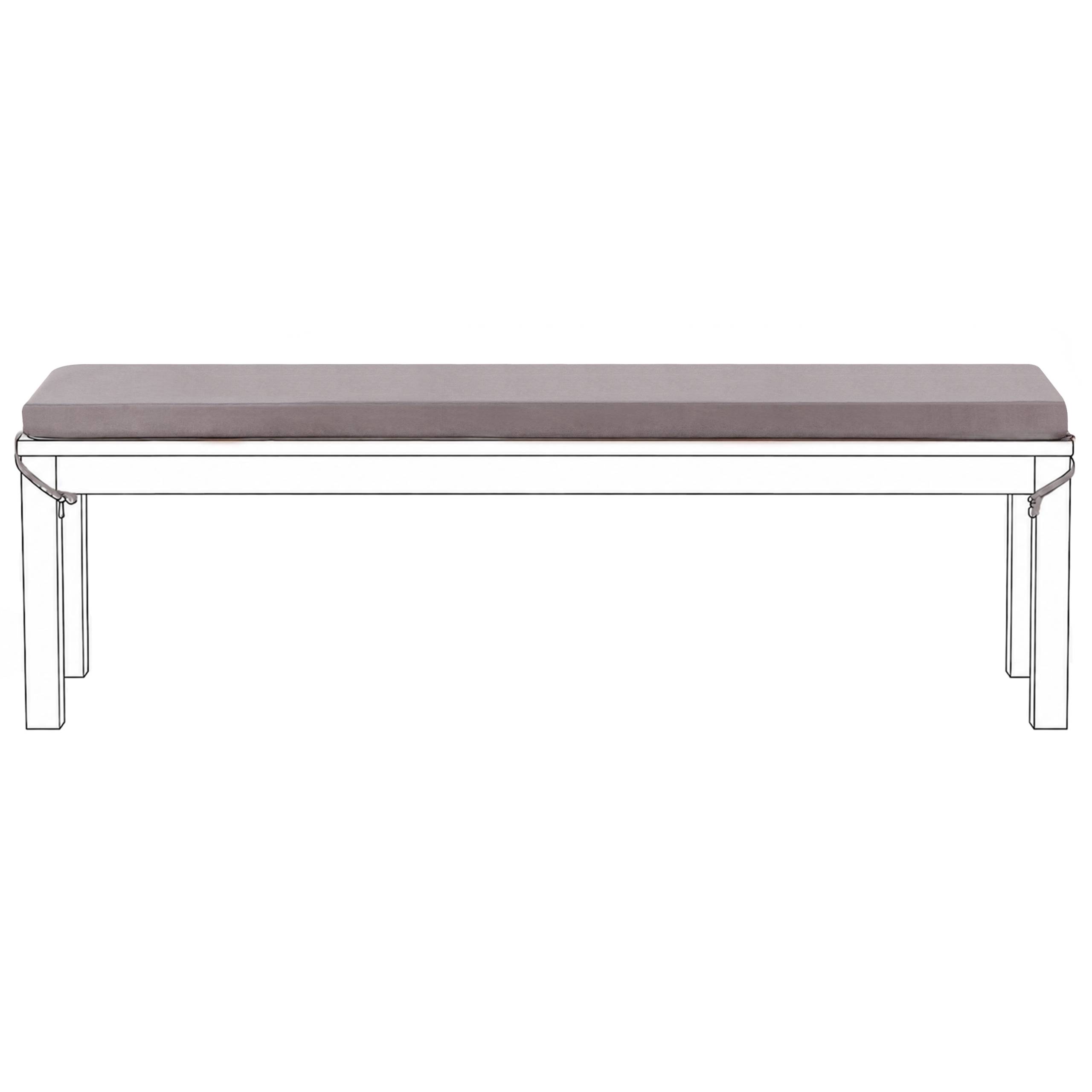 Beliani - Coussin d'assise d'extérieur Oléfine Gris TUSCANIA - 157x34x5- Beliani - Image 2