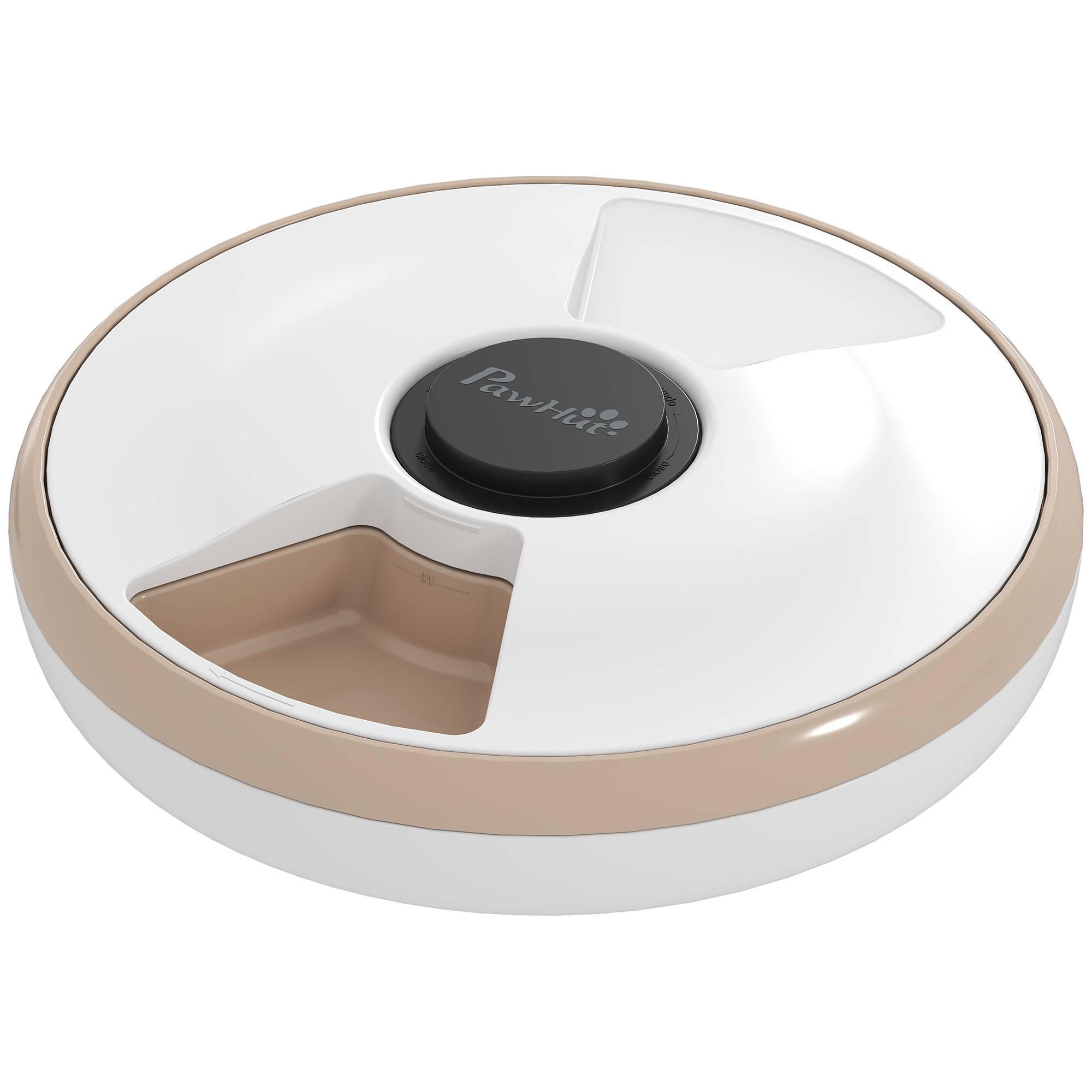 Distributeur automatique de nourriture plastique blanc 31.5 x 31.5 x 8.3 cm - PANGIVO - Image 2