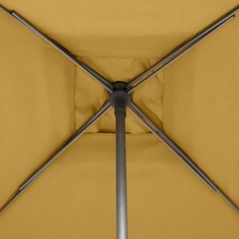 Hesperide - Parasol droit carré "Soya" jaune moutarde D2,5x2,5m en acier Hespéride - Imagen 7