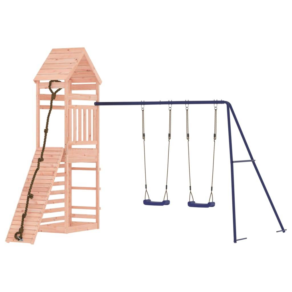 Helloshop26 - Aire de jeux d'extérieur balançoires toboggan portiques robuste jeux jardin 316 x 257 x 264 cm bois massif de douglas - Imagen 1