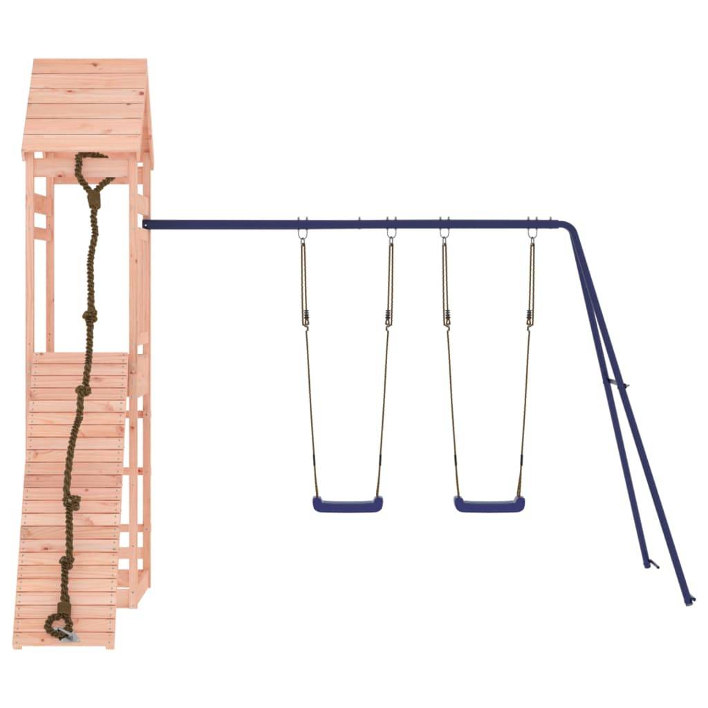 Helloshop26 - Aire de jeux d'extérieur balançoires toboggan portiques robuste jeux jardin 316 x 257 x 264 cm bois massif de douglas - Imagen 4
