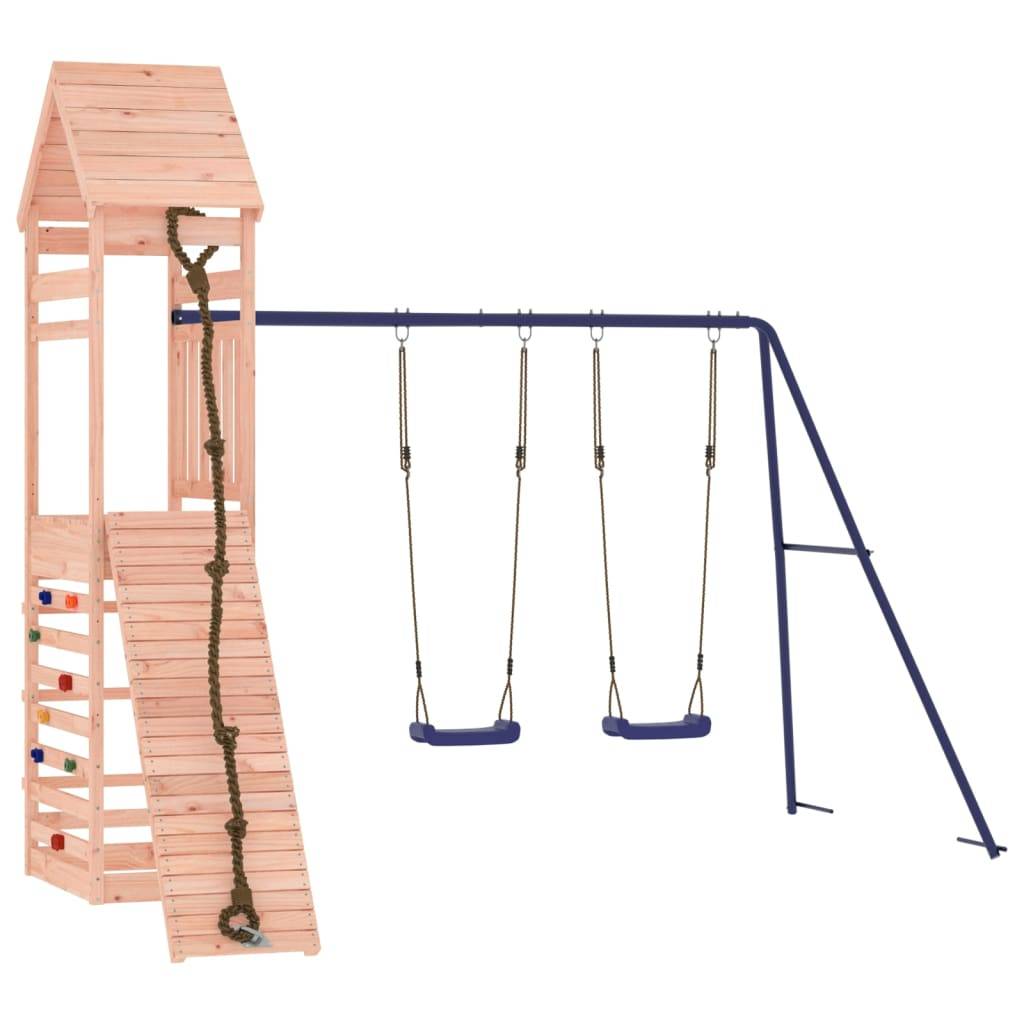 Helloshop26 - Aire de jeux d'extérieur balançoires toboggan portiques robuste jeux jardin 316 x 257 x 264 cm bois massif de douglas - Imagen 2