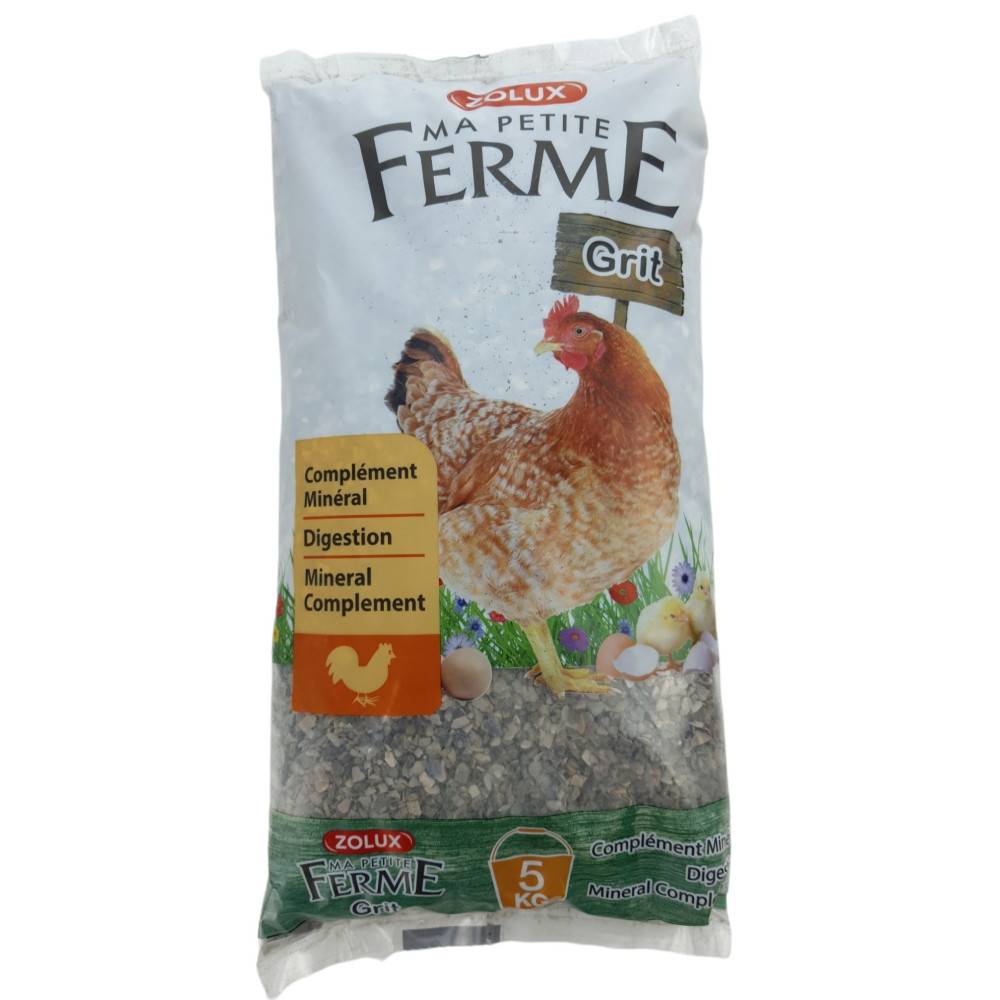 Zolux - Grit aide a la digestion sac de 5 kg Complément minéral pour poules - Imagen 1