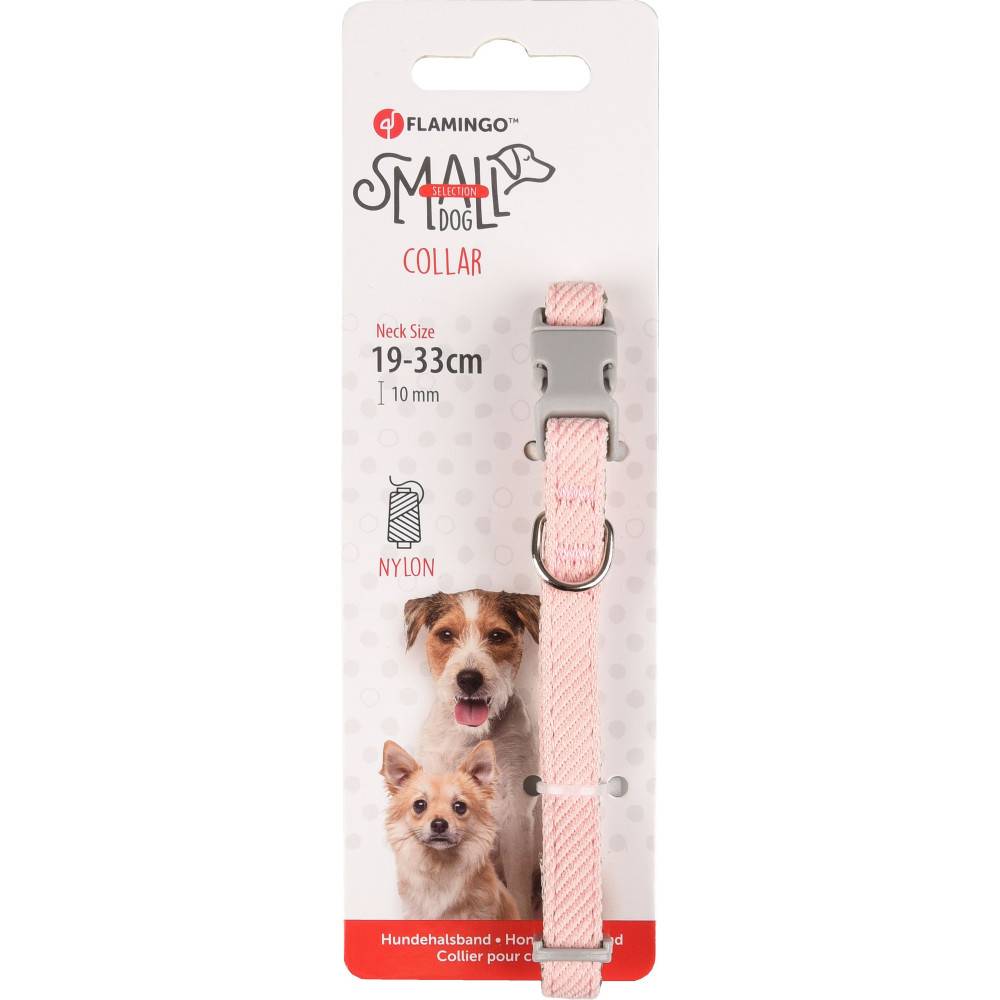 Collier Small dog rose réglable de 19 à 33 cm x 10 mm pour chiens - Imagen 2