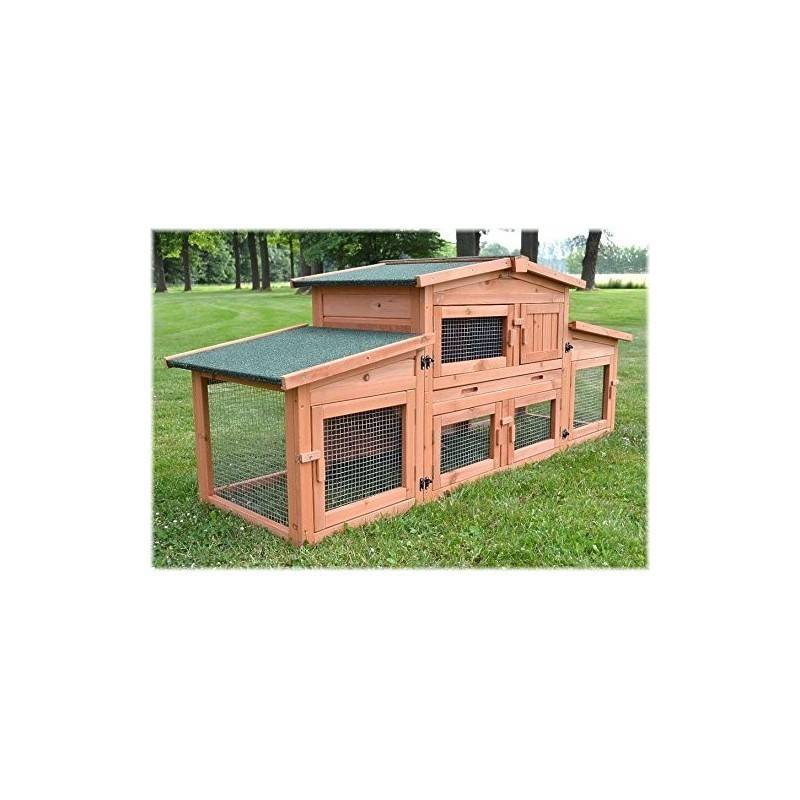 BB Loisir - Cage Clapier pour lapin Extérieur 185x51x75cm Modèle: 037 Étable de roi - Image 5