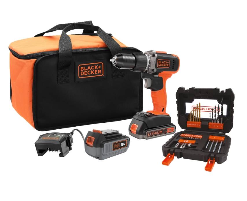 Black & Decker - Perceuse à percussion sans fil 18 V - BLACK+DECKER - avec 2 batteries 18v 2.5Ah et 4.0 Ah - chargeur - accessoires - sac de transport - BCD003ME2SA-QW - Imagen 1