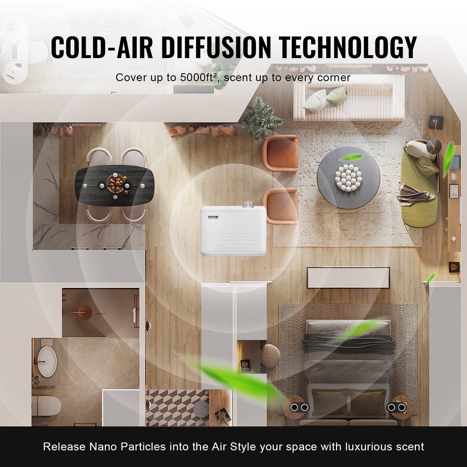 VEVOR – diffuseur de parfum HVAC, 850ML, Machine à Air froid, 5000 pieds carrés, sans eau - Image 3