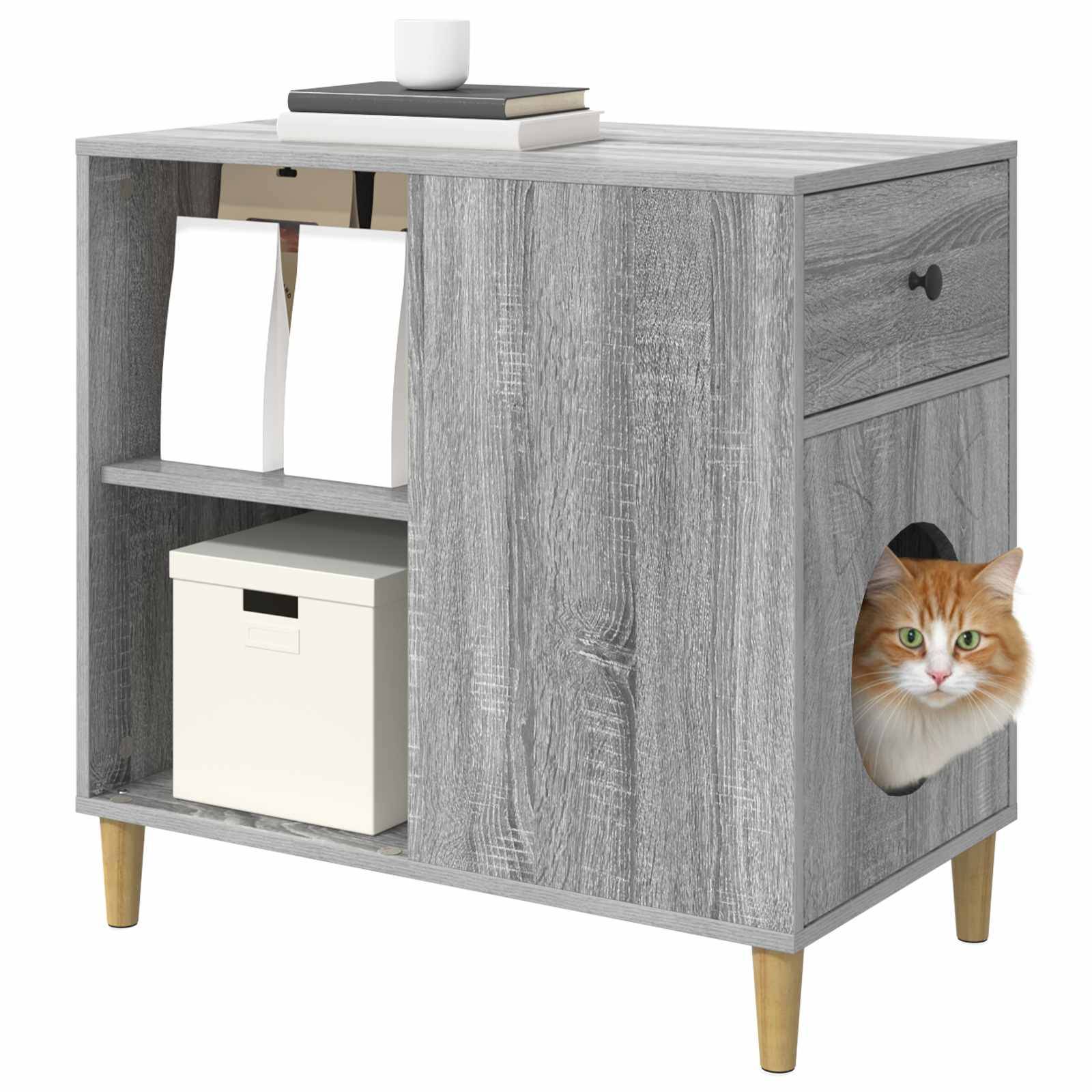 Grande Maison Chat Gris Sonoma Repos 72cm pour Grand Chat Mouvement - ComfortXL Outdoor Living - Image 3