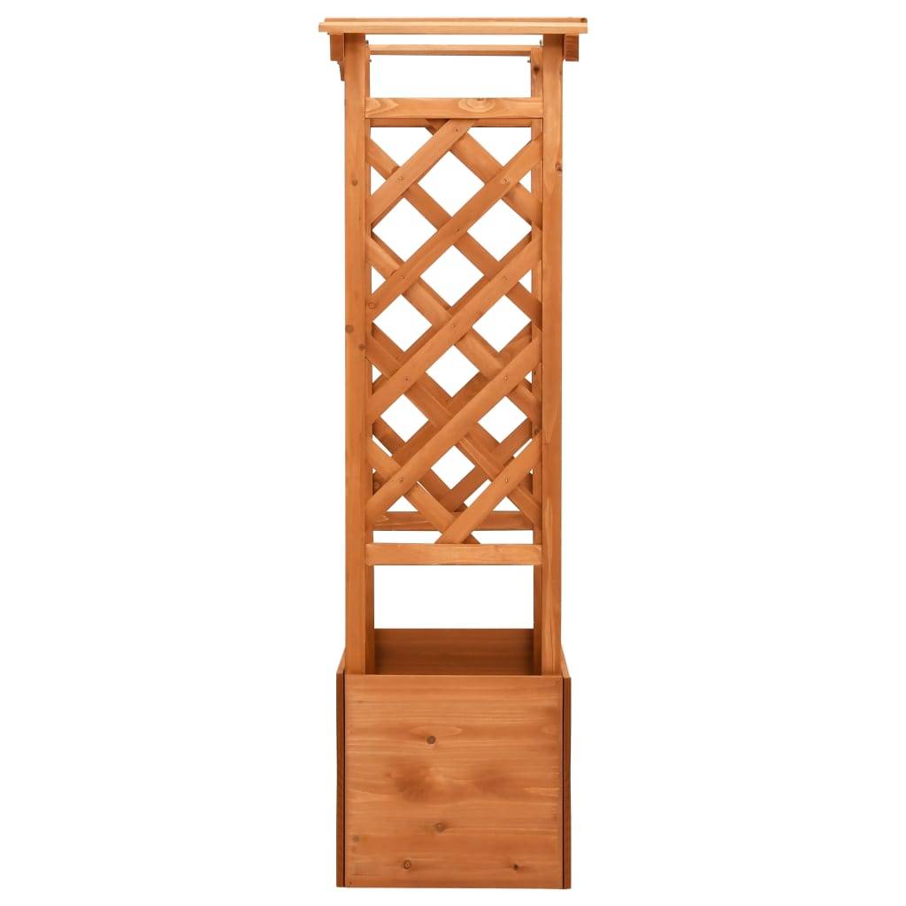Helloshop26 - Jardinière à treillis avec arche 49 x 39 x 130 cm bois de sapin - Imagen 3