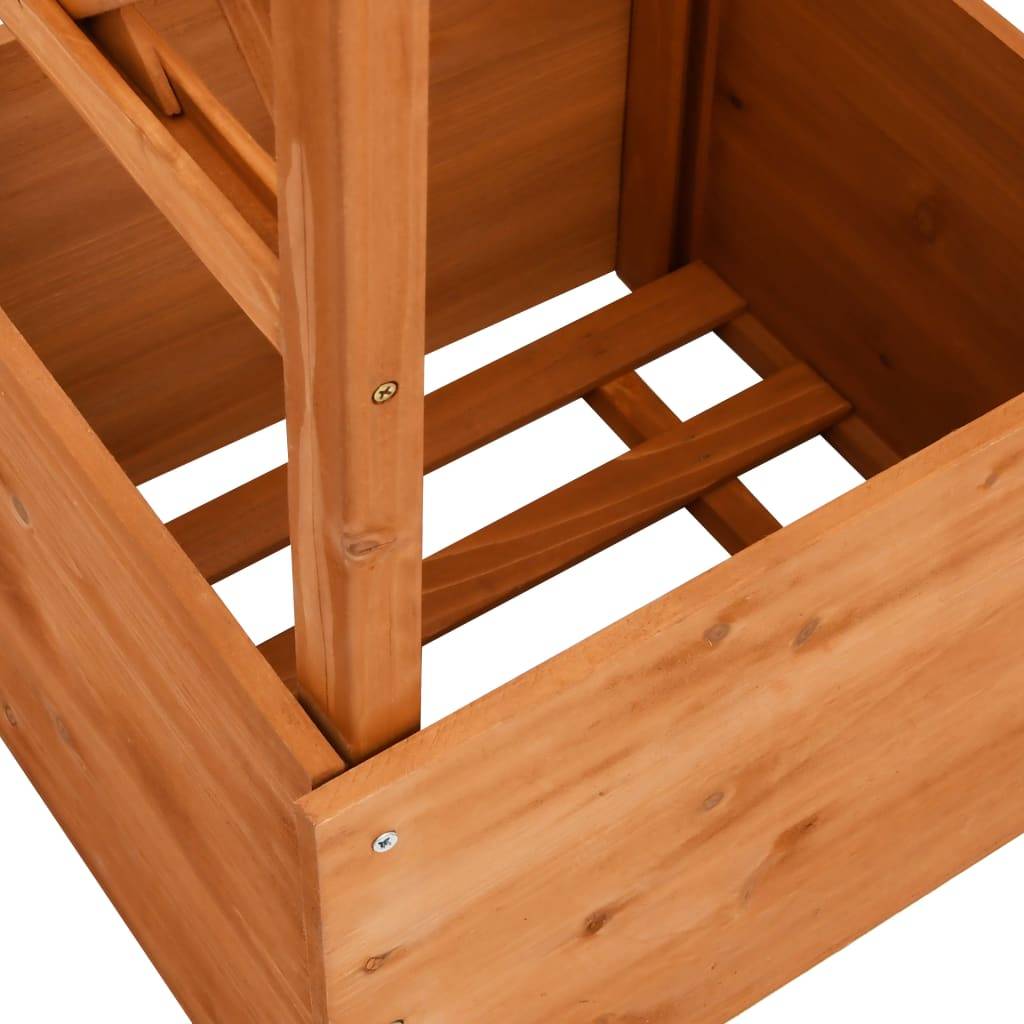 Helloshop26 - Jardinière à treillis avec arche 49 x 39 x 130 cm bois de sapin - Imagen 4
