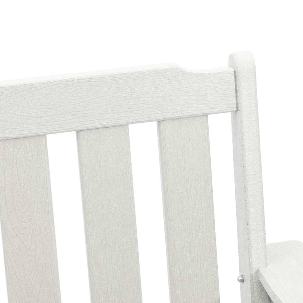 Lot de 2 Chaise de jardin | Chaise d'extérieur. Blanc 65,5 x 59 x 88 cm HDPE - Image 9