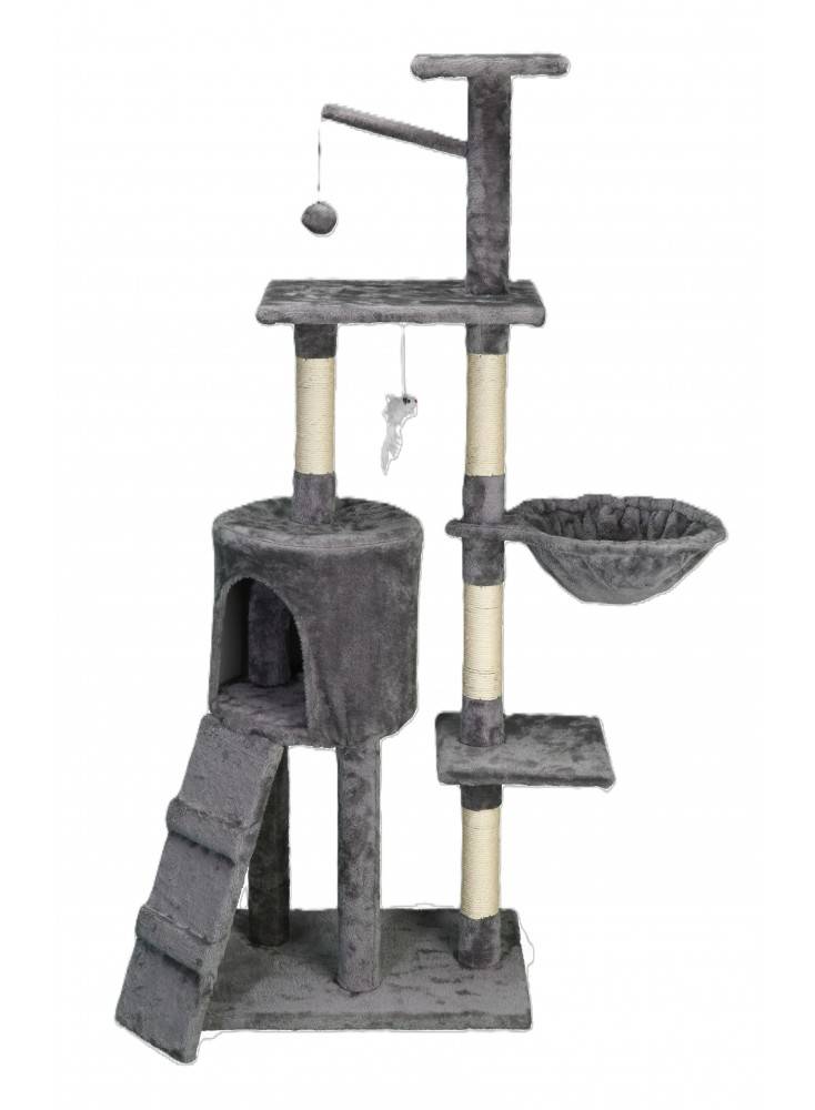 Arbre a chat ANTHRACITE taille 49x35x138CM - Mon Ami Luki - Image 1