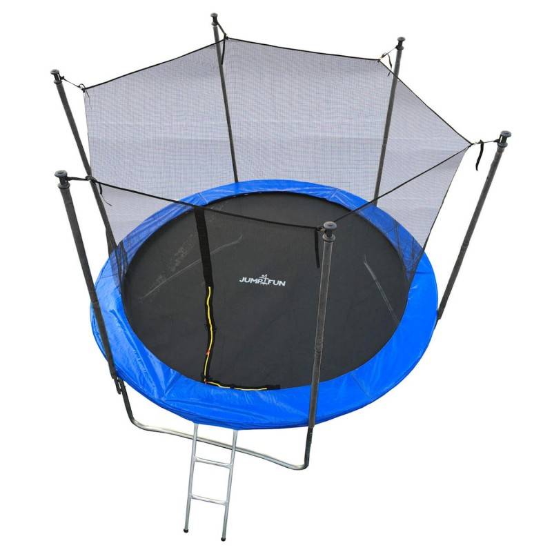Trampoline pour enfant 10Ft ø305cm avec coussin de protection Bleu, Echelle et Filet de sécurité JUMP4FUN - Image 3