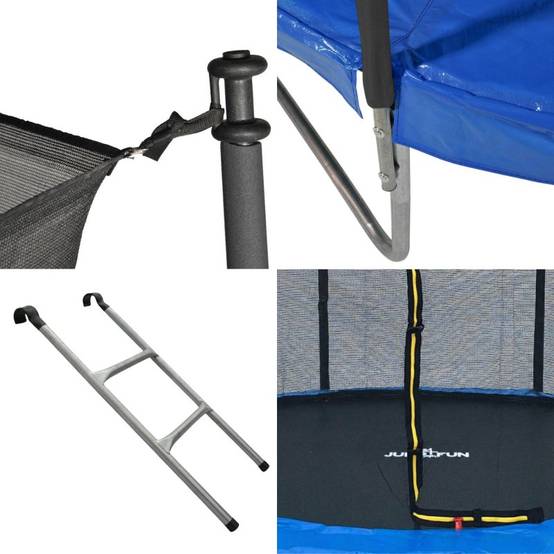 Trampoline pour enfant 10Ft ø305cm avec coussin de protection Bleu, Echelle et Filet de sécurité JUMP4FUN - Image 4