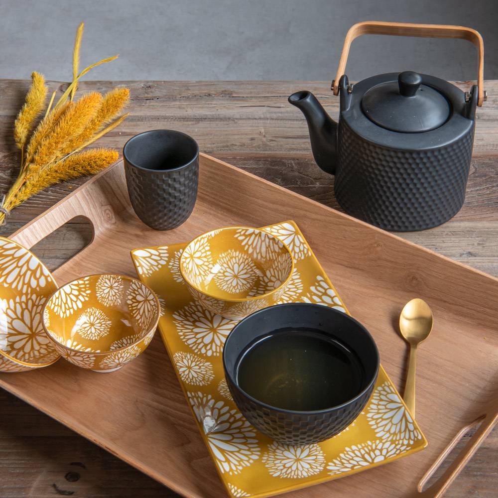 Table Passion - Coffret de 4 gobelets à thé Snow black mat  20 cl - Imagen 3