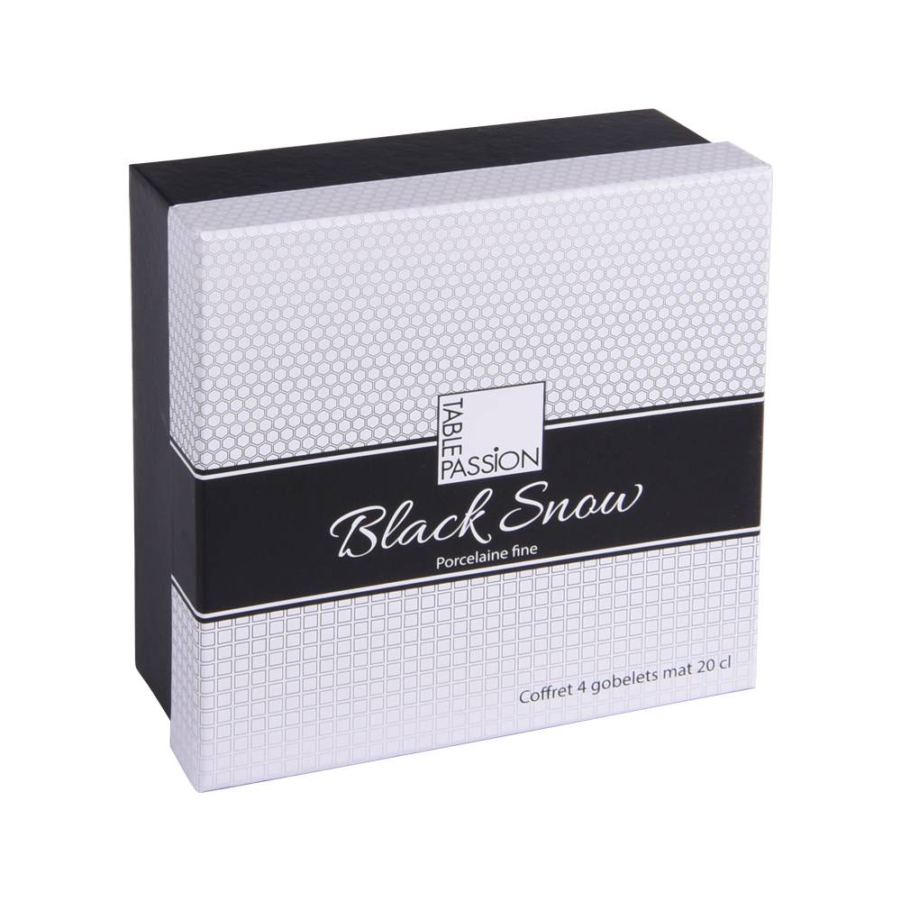 Table Passion - Coffret de 4 gobelets à thé Snow black mat  20 cl - Imagen 2