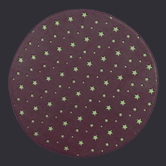 Tapis Enfant Déco "Fluo Night" 90cm Fuchsia - Image 2