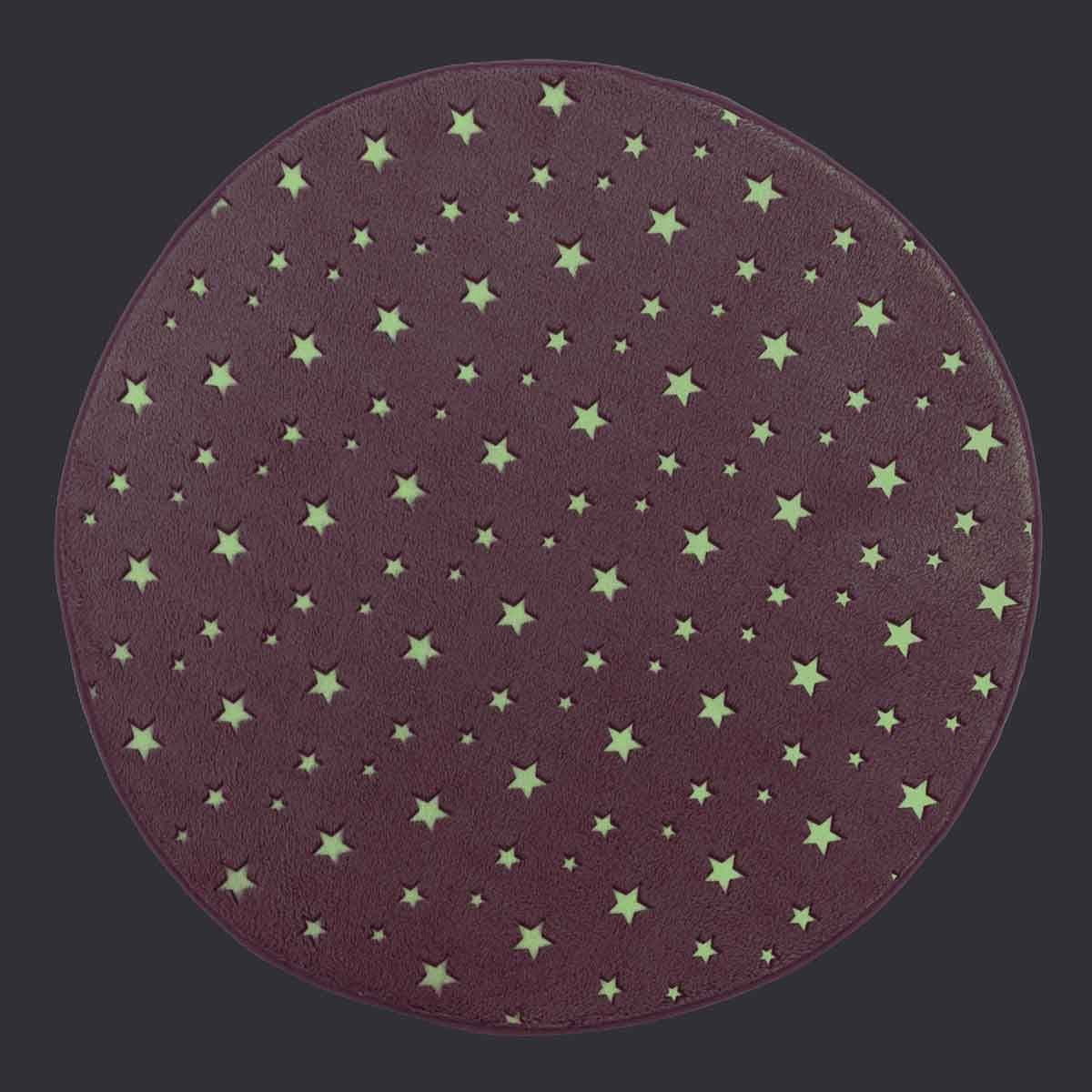 Tapis Enfant Déco "Fluo Night" 90cm Fuchsia - Image 2