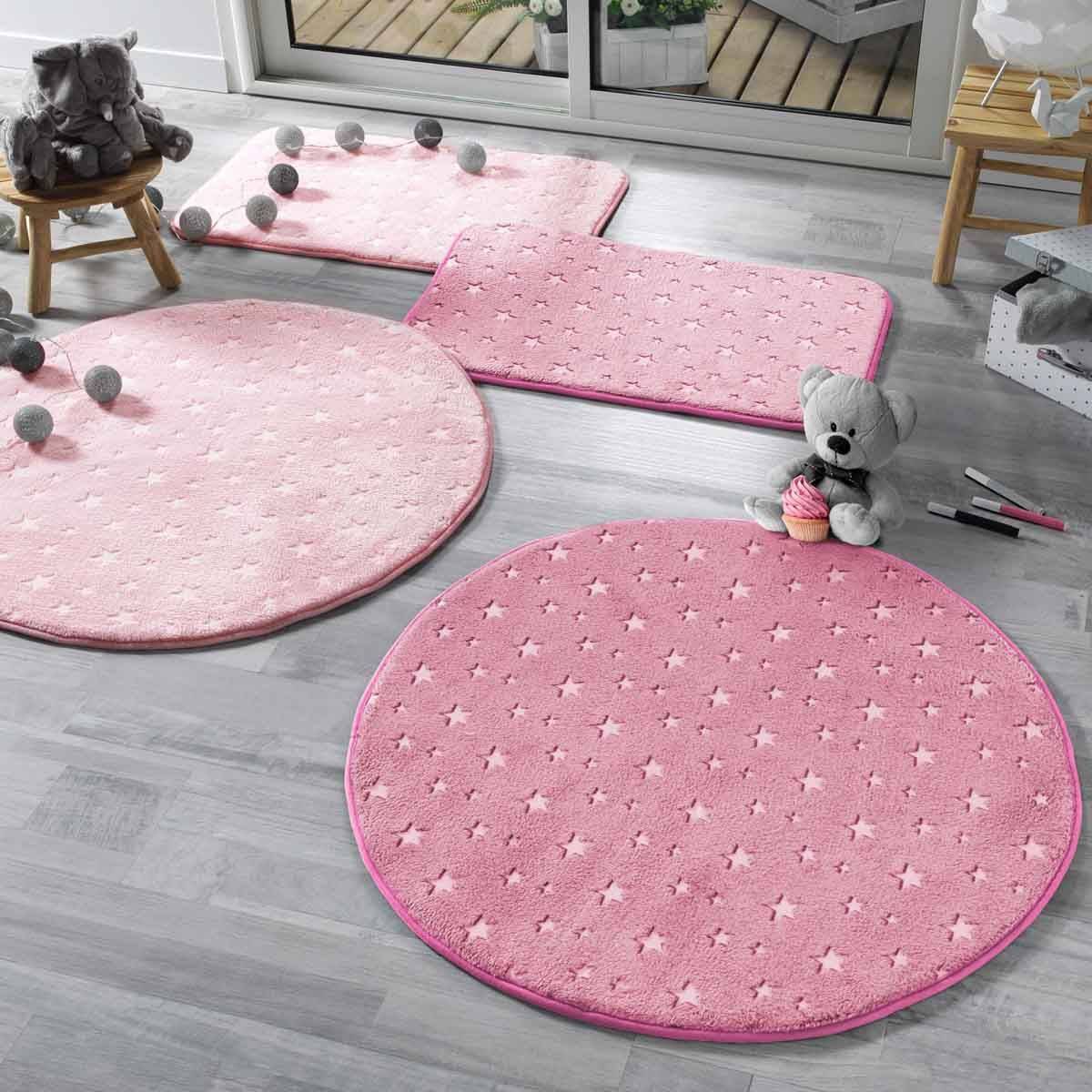 Tapis Enfant Déco "Fluo Night" 90cm Fuchsia - Image 3