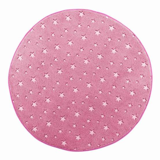 Tapis Enfant Déco "Fluo Night" 90cm Fuchsia - Image 1