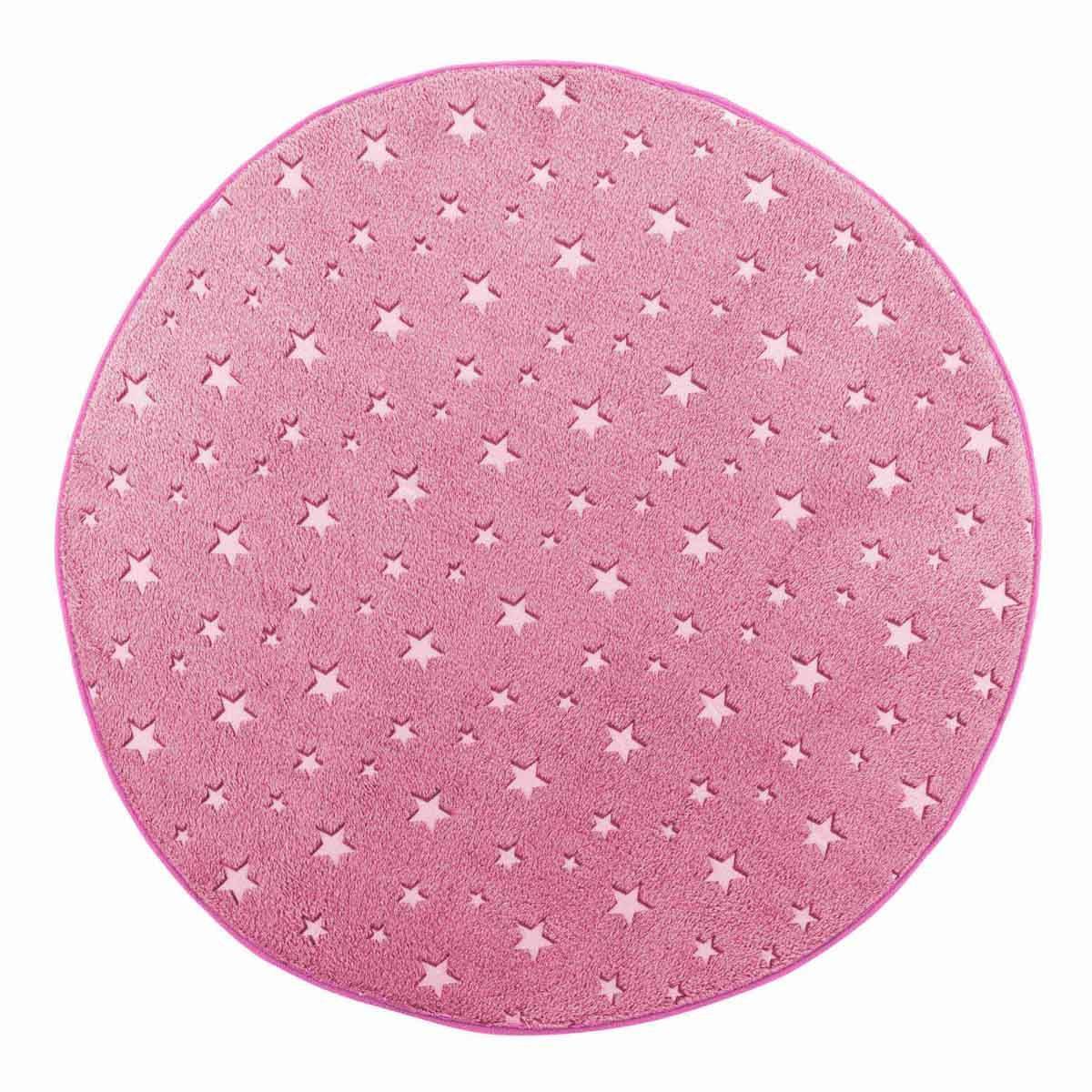 Tapis Enfant Déco "Fluo Night" 90cm Fuchsia - Image 1