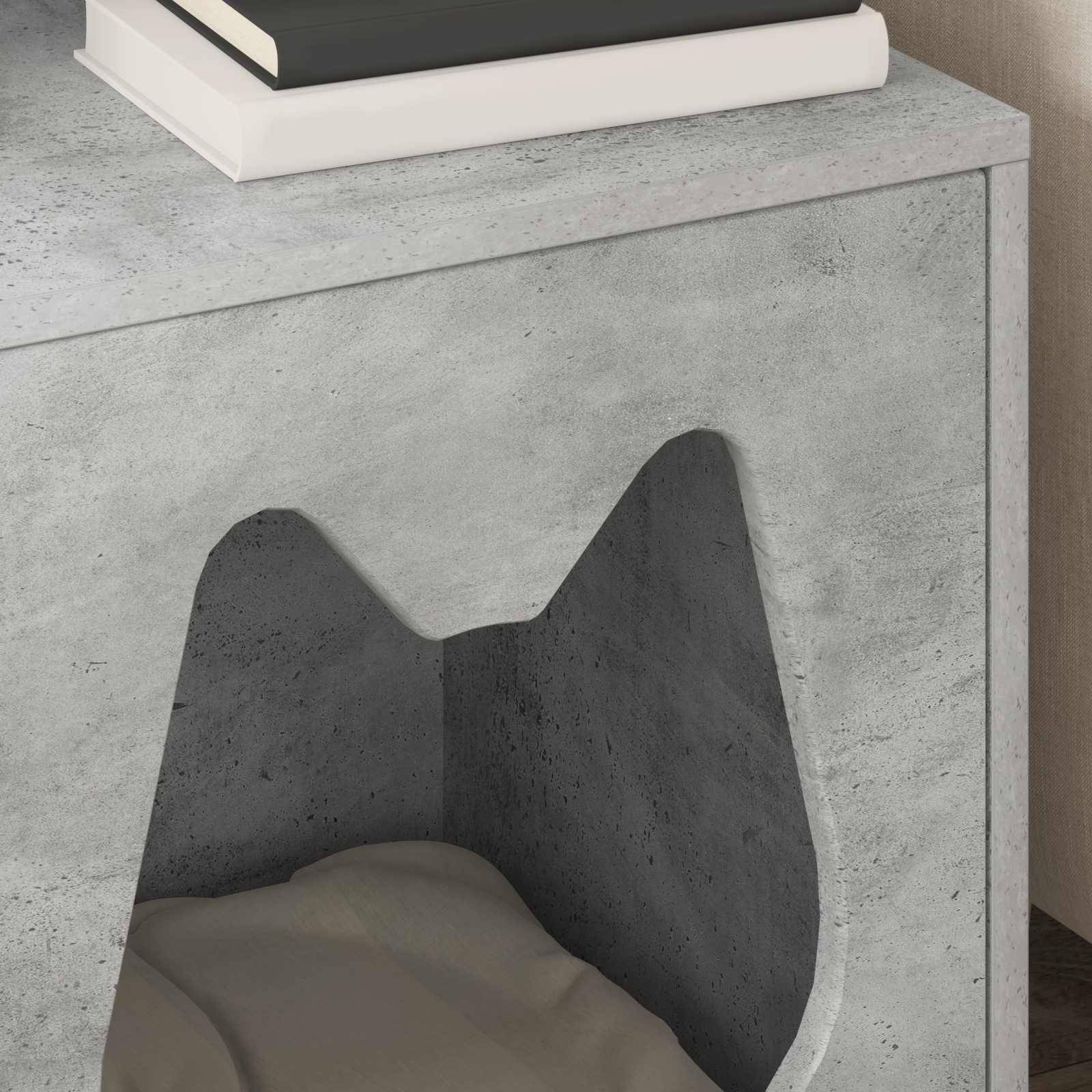 Chatiere bois gris  42,5 x 40 x 53,5 cm  - Prolenta premium p334.9 - Image 4