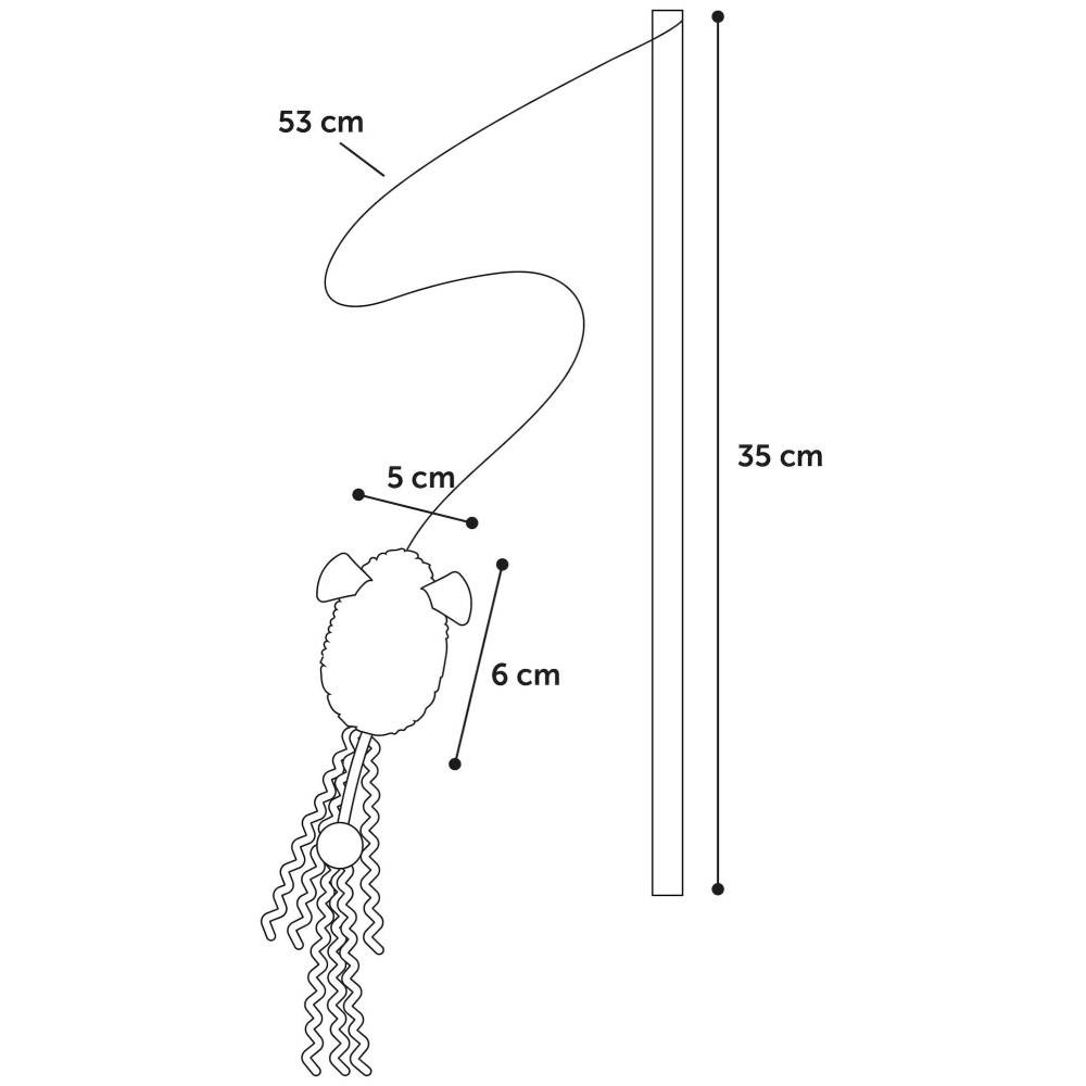 1 Canne à pêche SUAVA 20 cm jouet pour chat couleur aléatoire - Image 2