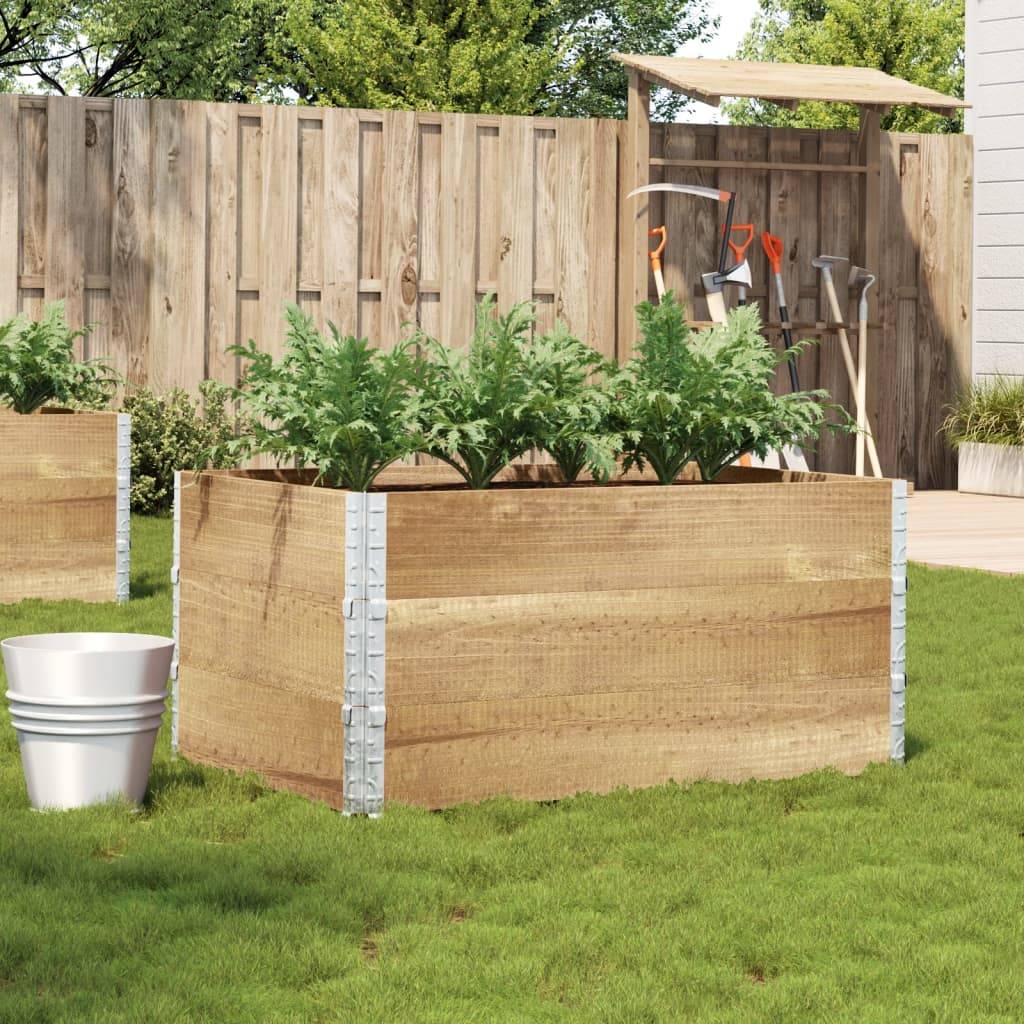 ComfortXL - Carré Potager Haut Bois de Pin Naturel Empilable et Pliable pour Jardin 120x80x60,5 cm - ComfortXL Outdoor Living - Image 1