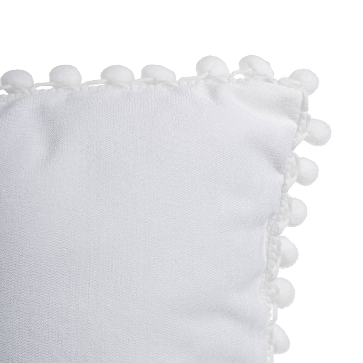Atmosphera - Coussin "Memories" pompons blanc ivoire 40x40cm - Atmosphera Créateur d'intérieur - Imagen 2