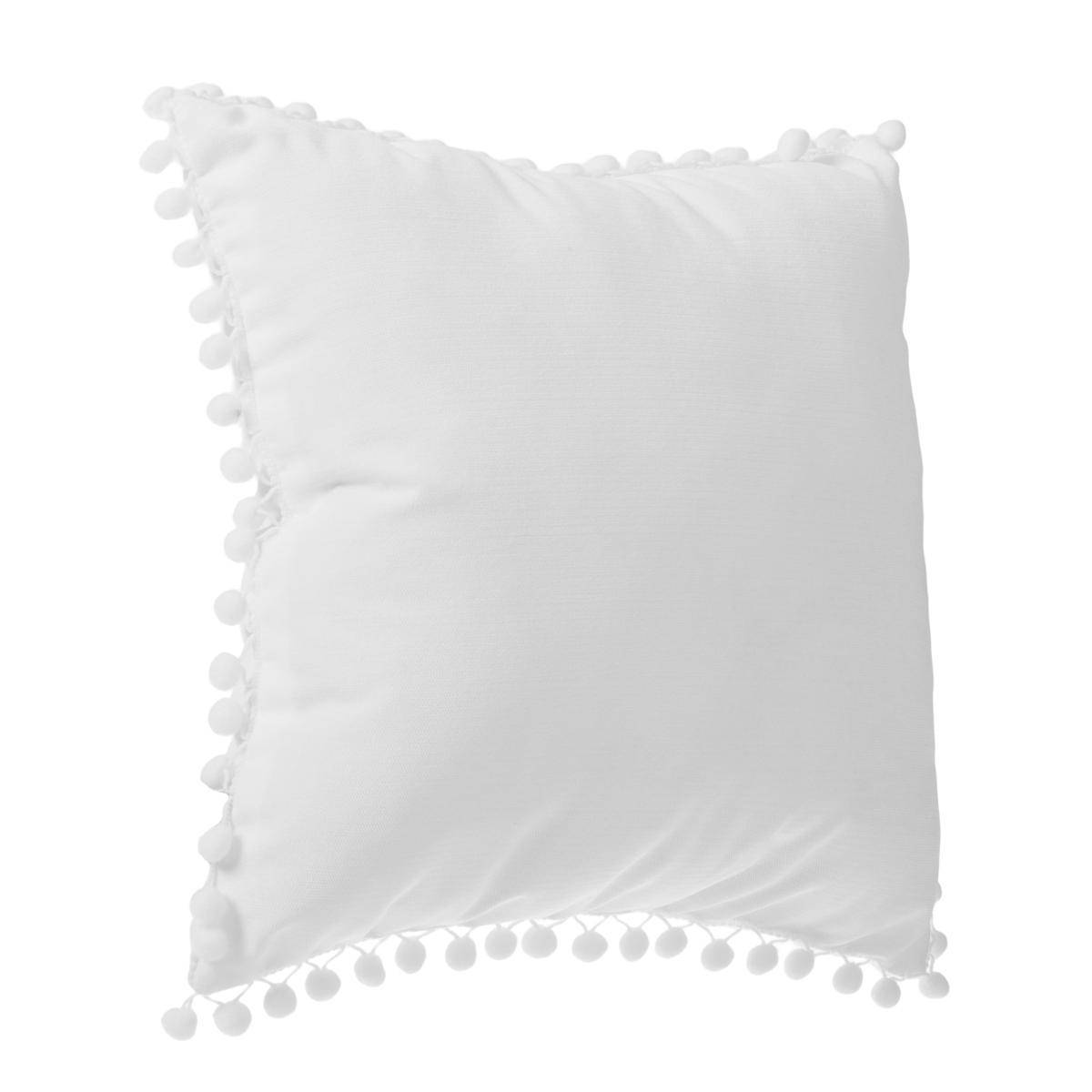 Atmosphera - Coussin "Memories" pompons blanc ivoire 40x40cm - Atmosphera Créateur d'intérieur - Imagen 1