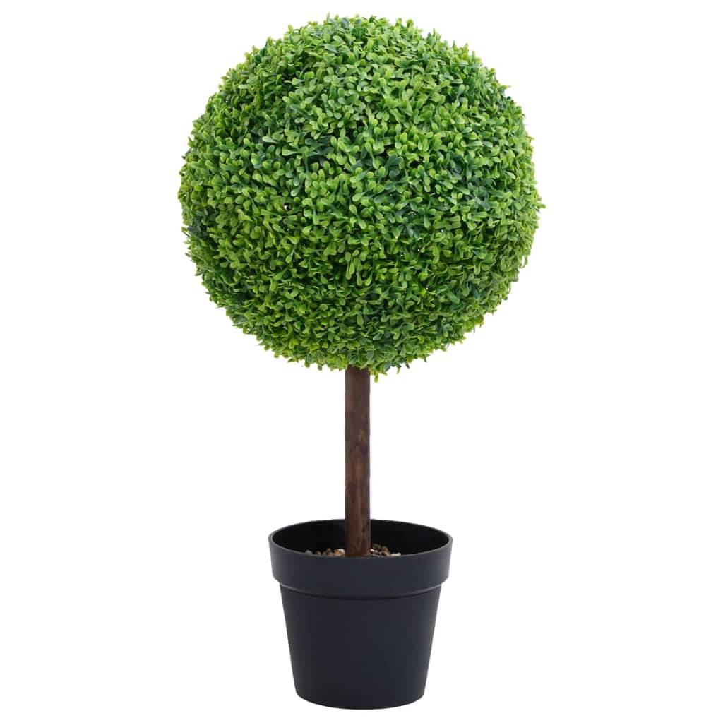 Vidaxl - Plante de buis artificiel avec pot Forme de boule Vert 50 cm - Image 1