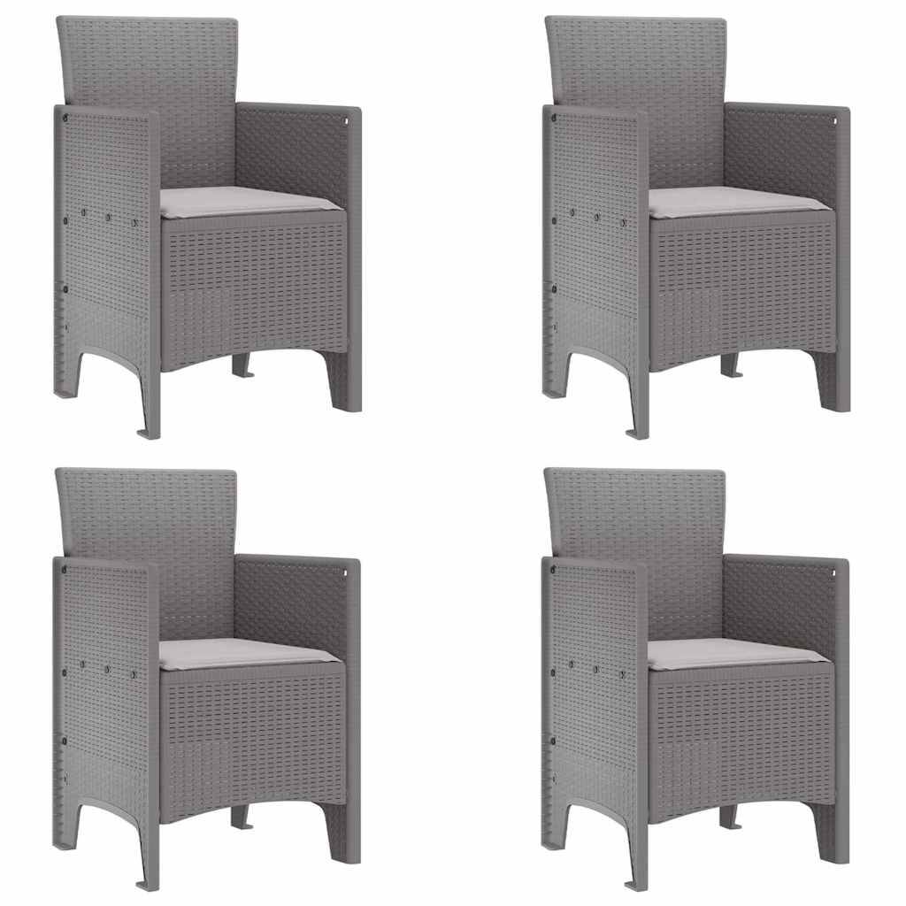 PANGIVO - Chaise de jardin polypropylènes gris clair 53 x 49 x 85 cm, Poids :24.7kg - PANGIVO - Image 2
