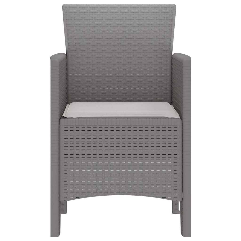 PANGIVO - Chaise de jardin polypropylènes gris clair 53 x 49 x 85 cm, Poids :24.7kg - PANGIVO - Image 6