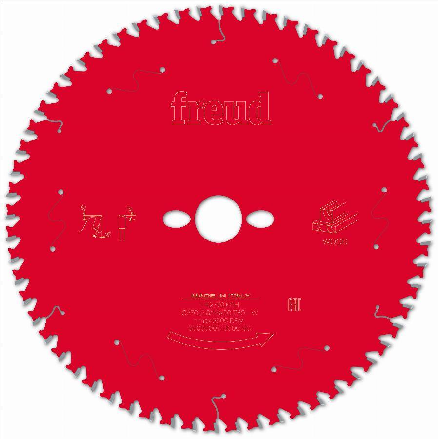 Lame pour scie circulaire portative FREUD - Ø270 2,8/1,8 AL30 Z60 BA 10° - F03FS09740 -FR27W001H