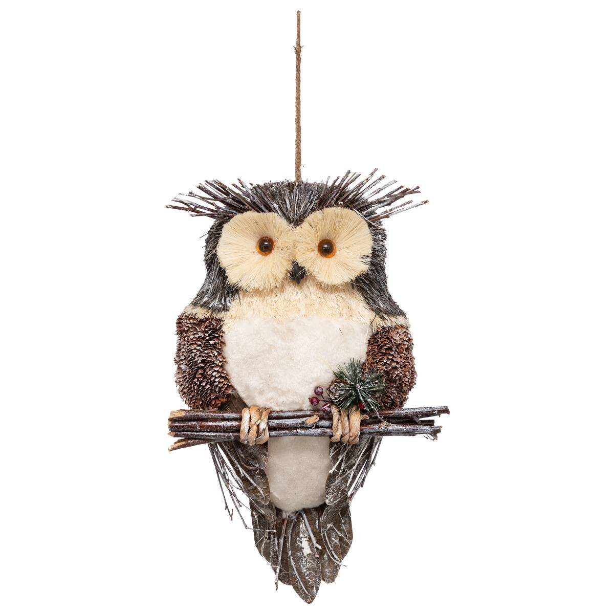 Fééric Lights & Christmas - Décoration  Hibou Branche H 50 cm - Feeric Lights & Christmas - Imagen 1